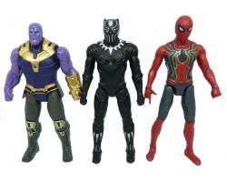 Sada 3ks Figurek - Marvel - Avengers - Spiderman, Thanos,Black Panther 18cm (nov)  - 139 K